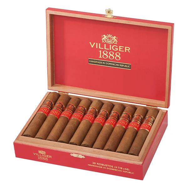 VILLIGER 1888 Zigarren Dominican Republic Robusto Kiste offen